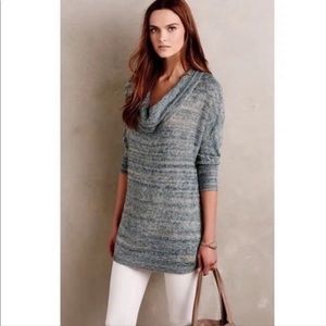 Anthropologie Field Flower (XS) cowl neck space dyed tunic sweater